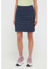 Jack Wolfskin spódnica sportowa Iceguard kolor niebieski mini prosta. Kolor: niebieski. Materiał: włókno, puch, materiał. Styl: sportowy