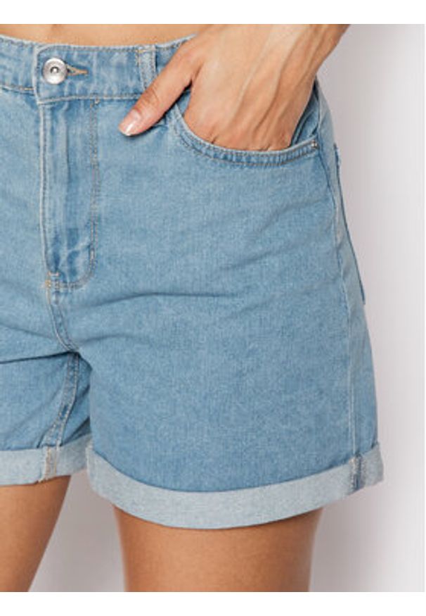 only - ONLY Szorty jeansowe Vega 15230571 Niebieski Regular Fit. Kolor: niebieski. Materiał: jeans, bawełna