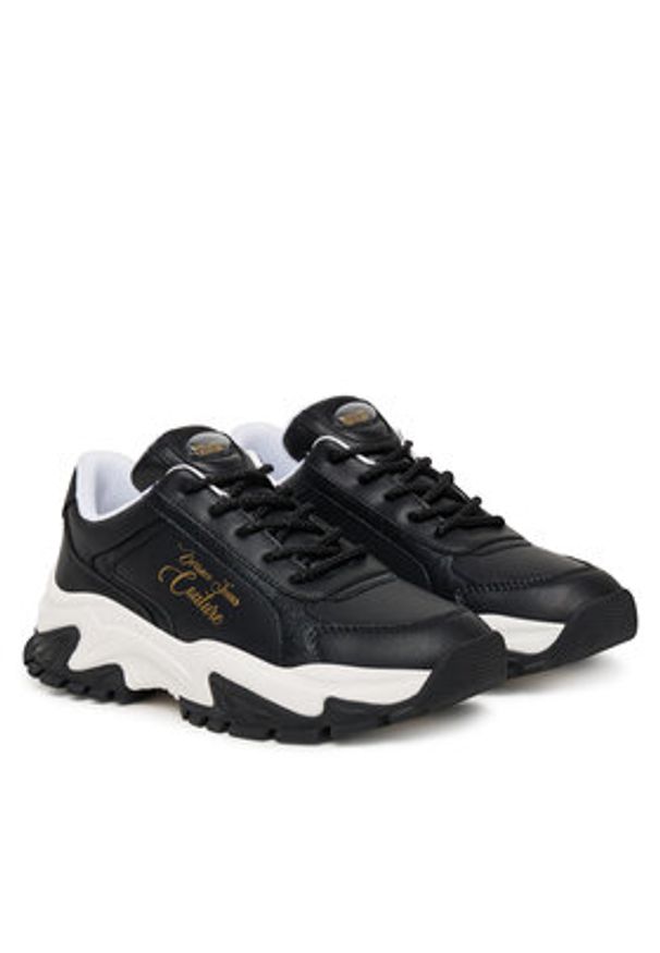 Versace Jeans Couture Sneakersy 79VA3SV6 Czarny. Kolor: czarny. Materiał: skóra