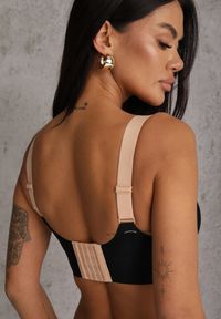 Renee - Czarny Biustonosz z Zapięciem na Haftki Oledis. Kolor: czarny #4