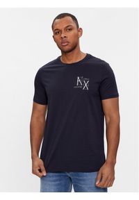 Armani Exchange T-Shirt 3DZTHQ ZJ9AZ 15CX Granatowy Regular Fit. Kolor: niebieski. Materiał: bawełna