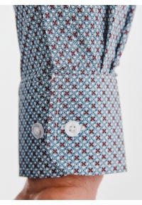 Pako Lorente - PAKO LORENTE - Koszula męska we wzór geometryczny. Materiał: bawełna, elastan. Długość rękawa: długi rękaw. Długość: długie. Wzór: geometria #4