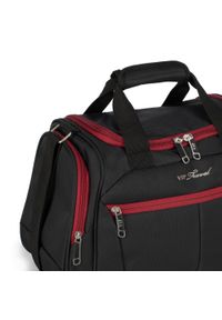 Wittchen - Mała miękka torba podróżna dwukolorowa. Kolor: wielokolorowy, czarny, czerwony. Materiał: poliester #4