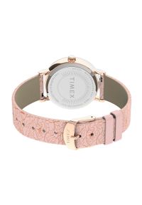 Timex zegarek TW2U40500 Fairfield Floral damski kolor różowy. Kolor: różowy. Materiał: materiał, skóra #3