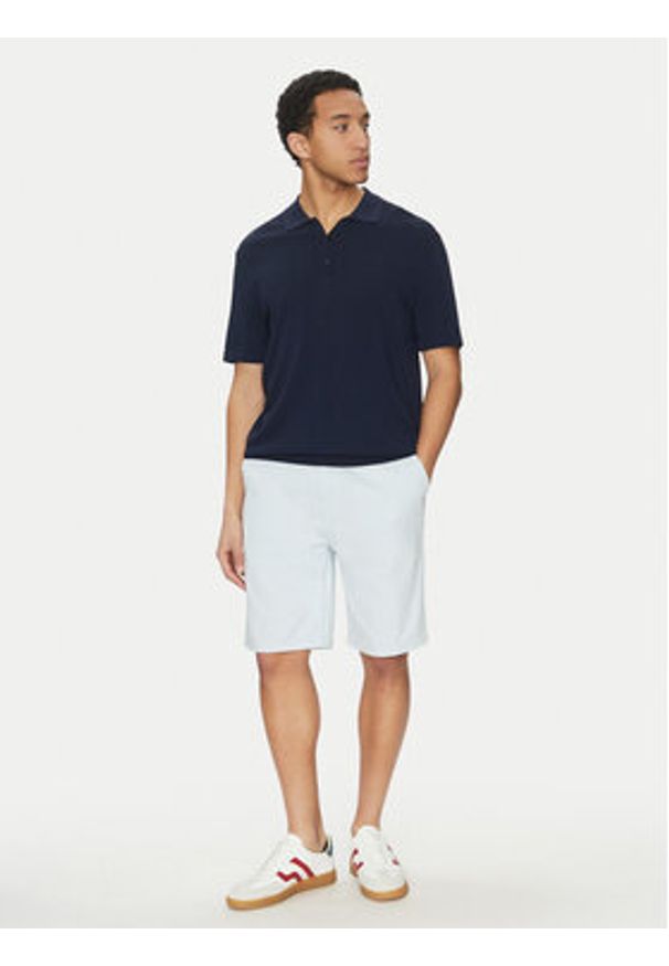 Guess Jeans Szorty materiałowe M5GD44 WGCV1 Błękitny Regular Fit. Kolor: niebieski. Materiał: bawełna