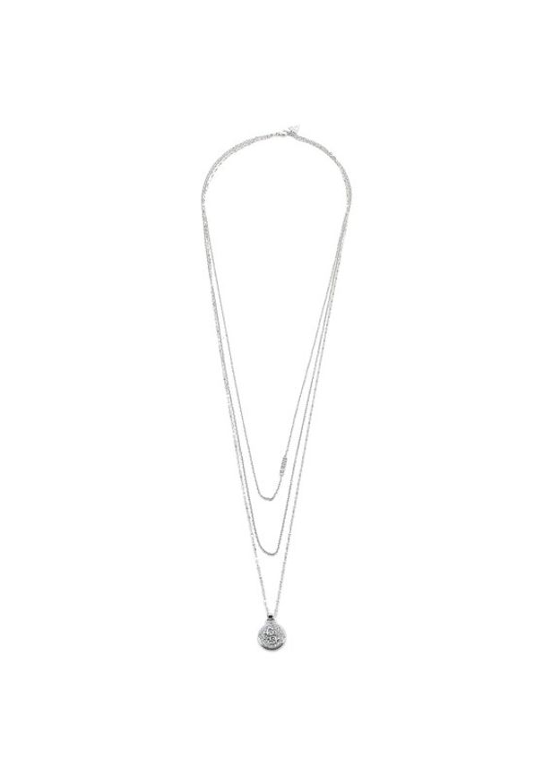 Naszyjnik Guess. Materiał: srebrne. Kolor: srebrny