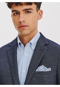 Pako Lorente - PAKO LORENTE - Casualowa marynarka męska w kolorze granatowym. Okazja: na co dzień. Kolor: niebieski. Materiał: bawełna, poliester, elastan. Styl: casual #7