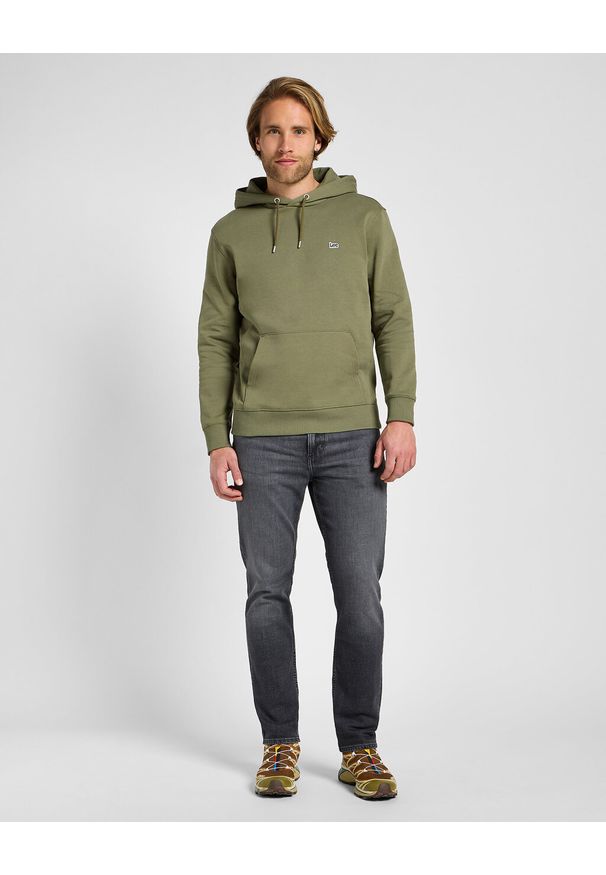 Lee - LEE MĘSKA BLUZA PLAIN HOODIE MERCANTILE GREEN 112355733 L80Y008526