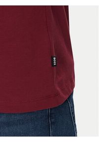 BOSS T-Shirt Thompson 01 50468347 Bordowy Regular Fit. Kolor: czerwony. Materiał: bawełna #4