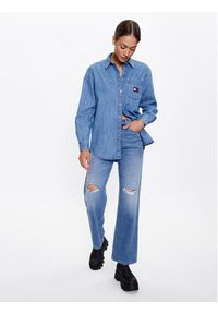 Tommy Jeans Koszula jeansowa DW0DW16166 Niebieski Boyfriend Fit. Kolor: niebieski. Materiał: jeans, bawełna