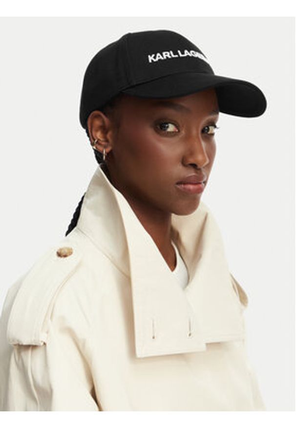 Karl Lagerfeld - KARL LAGERFELD Czapka z daszkiem A1W33071 Czarny. Kolor: czarny. Materiał: bawełna