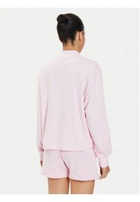 Adidas - adidas Bluza French Terry Print IS4299 Różowy Loose Fit. Kolor: różowy. Materiał: bawełna. Wzór: nadruk #5