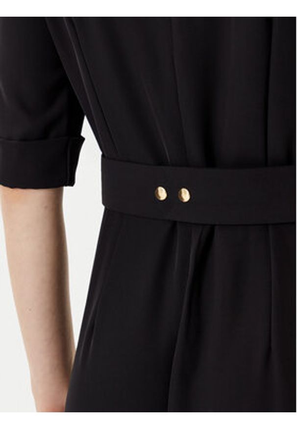 Rinascimento Kombinezon CFC0125323003 Czarny Wide Leg. Kolor: czarny. Materiał: syntetyk