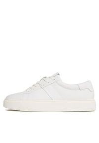 Calvin Klein Sneakersy Low Top Lace Up Lth HM0HM01055 Biały. Kolor: biały. Materiał: skóra