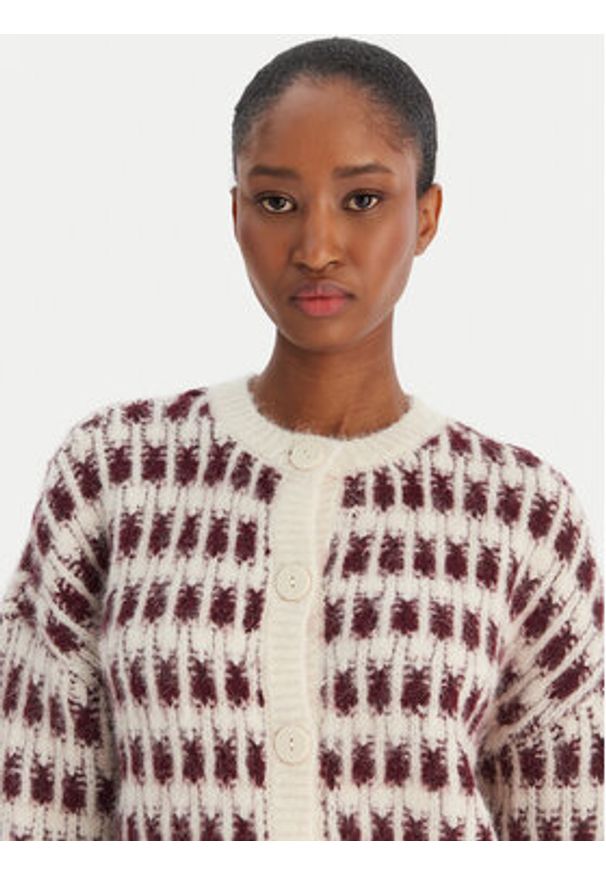 Vero Moda Kardigan Lisa 10336622 Beżowy Regular Fit. Kolor: beżowy. Materiał: syntetyk