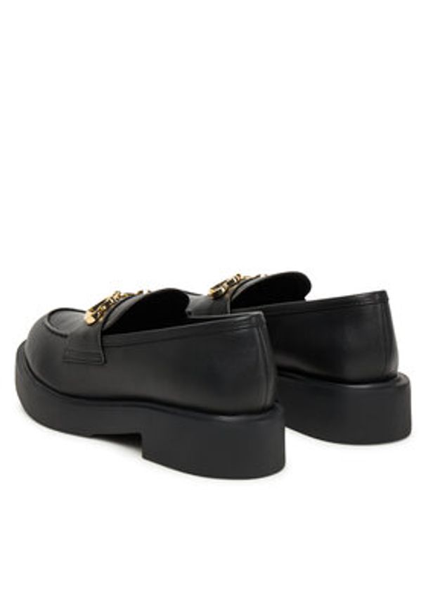 Love Moschino - LOVE MOSCHINO Loafersy JA10094G1NIA000038 Czarny. Kolor: czarny. Materiał: skóra