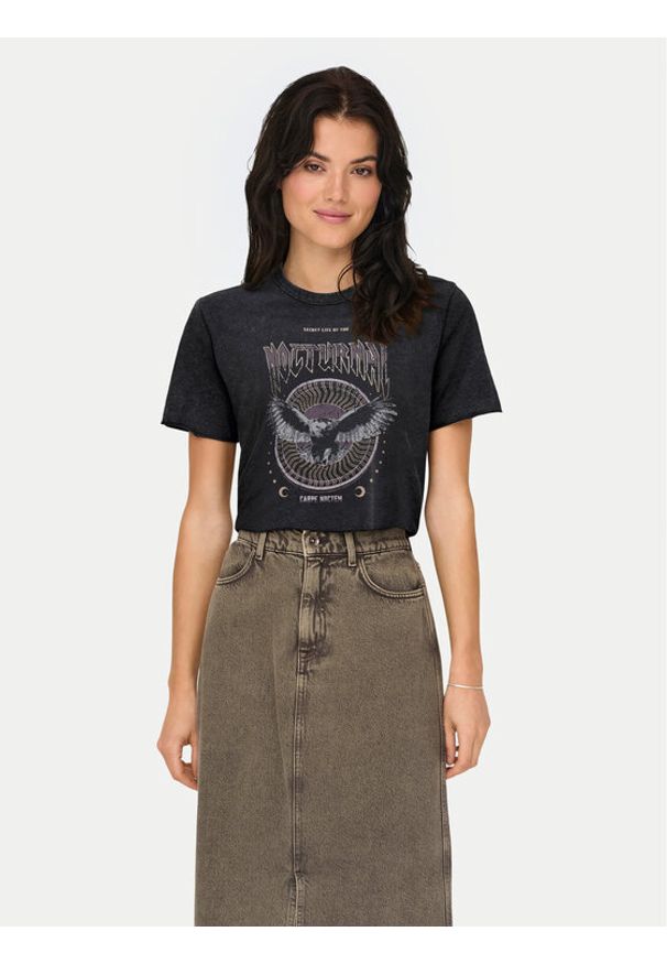 only - ONLY T-Shirt Lucy 15215721 Czarny Regular Fit. Kolor: czarny. Materiał: bawełna