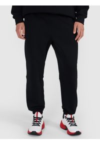 4f - 4F Spodnie dresowe joggery męskie - czarne M. Kolor: czarny. Materiał: dresówka. Wzór: gładki, ze splotem #2