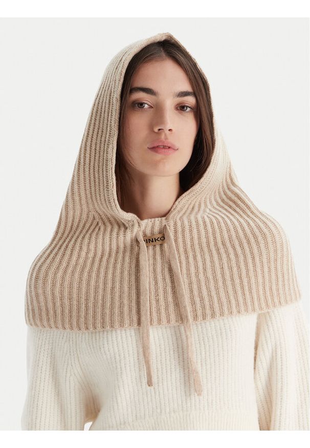 Pinko - PINKO Balaklawa 104494 A2Z1 I32 Beżowy. Kolor: beżowy. Materiał: wełna