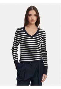 TOMMY HILFIGER - Tommy Hilfiger Sweter WW0WW40098 Granatowy Regular Fit. Kolor: niebieski. Materiał: syntetyk #1