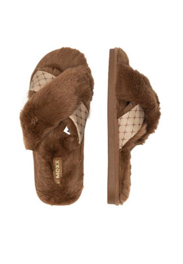 MEXX Kapcie MI002004343W Brązowy. Kolor: brązowy. Materiał: materiał