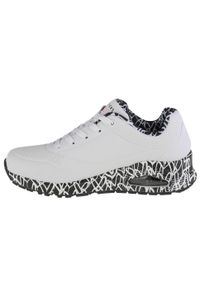skechers - Buty do chodzenia damskie Skechers Uno. Zapięcie: sznurówki. Kolor: biały, wielokolorowy, czarny. Materiał: materiał, syntetyk. Szerokość cholewki: normalna. Sport: turystyka piesza