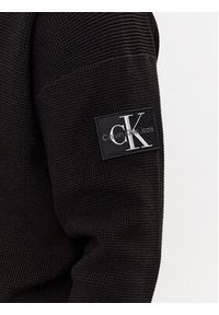 Calvin Klein Jeans Kardigan Badge Skater J30J324327 Czarny Relaxed Fit. Kolor: czarny. Materiał: bawełna