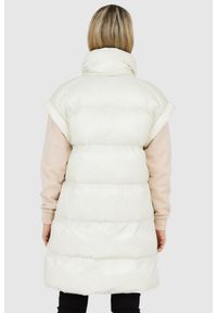 Blauer USA - BLAUER Ecru długi bezrękawnik damski Daisy, Rozmiar S. Kolor: biały. Materiał: poliamid. Długość rękawa: bez rękawów. Długość: długie #5