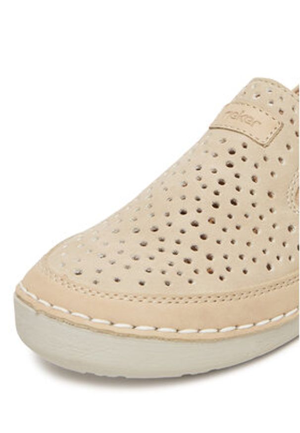 Rieker Półbuty 52551-62 Beżowy. Kolor: beżowy. Materiał: materiał, syntetyk