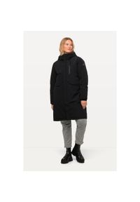 ULLA POPKEN - Damskie Nieprzemakalny płaszcz HYPRAR dwukierunkowy suwak. Kolekcja: plus size. Kolor: czarny. Materiał: poliester, materiał. Sport: turystyka piesza #1