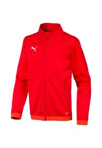 Kurtka Puma Liga Training Jacket Jr, Dzieci. Kolor: czerwony. Materiał: dresówka, poliester, materiał. Styl: sportowy