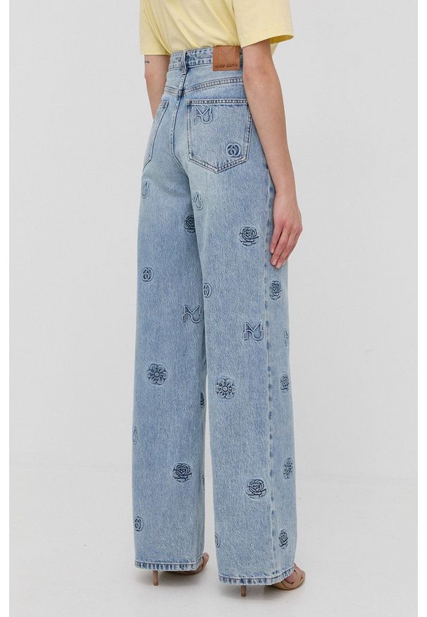 Miss Sixty jeansy damskie high waist. Stan: podwyższony. Kolor: fioletowy