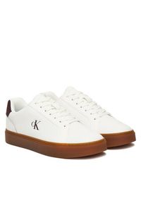 Calvin Klein Sneakersy Classic Cupsole Laceup Lth YM0YM01435 Biały. Kolor: biały. Materiał: skóra #3