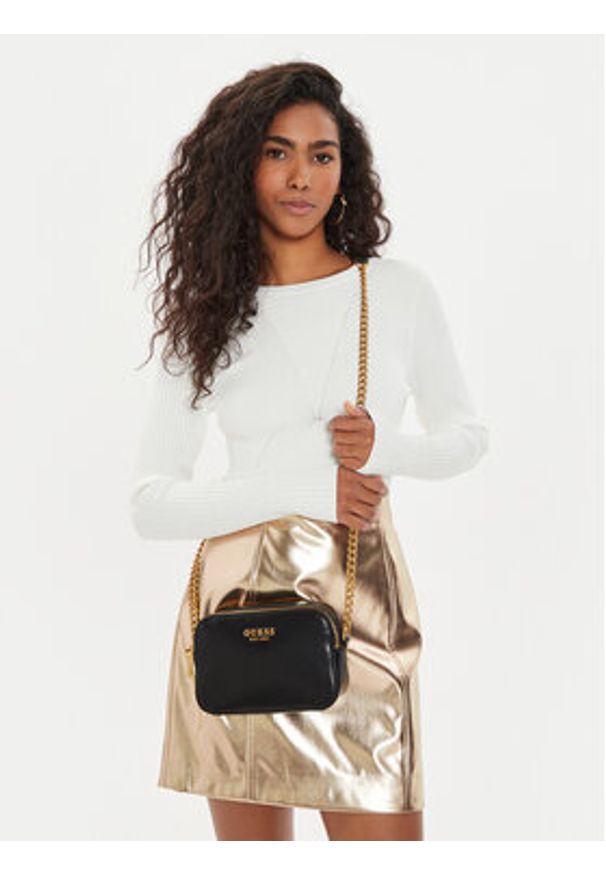 Guess Torebka Sarita (VA) HWVA93 27140 Czarny. Kolor: czarny. Materiał: skórzane