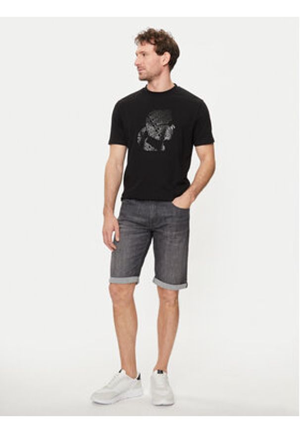 Karl Lagerfeld - KARL LAGERFELD Szorty jeansowe 265820 542833 Czarny Regular Fit. Kolor: czarny. Materiał: bawełna