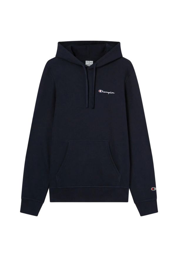 Bluza męska Champion Hooded Sweatshirt 220729. Kolor: niebieski. Wzór: aplikacja