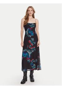 Desigual Sukienka codzienna Watercolor Lacroix 25WWVK03 Czarny Regular Fit. Okazja: na co dzień. Kolor: czarny. Materiał: syntetyk. Typ sukienki: proste. Styl: casual #3