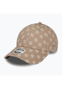 Czapka z daszkiem damska New Era Monogram 9Forty New York Yankees. Kolor: brązowy