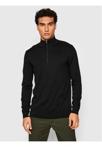 Selected Homme Sweter Berg 16074687 Czarny Regular Fit. Kolor: czarny. Materiał: bawełna #1