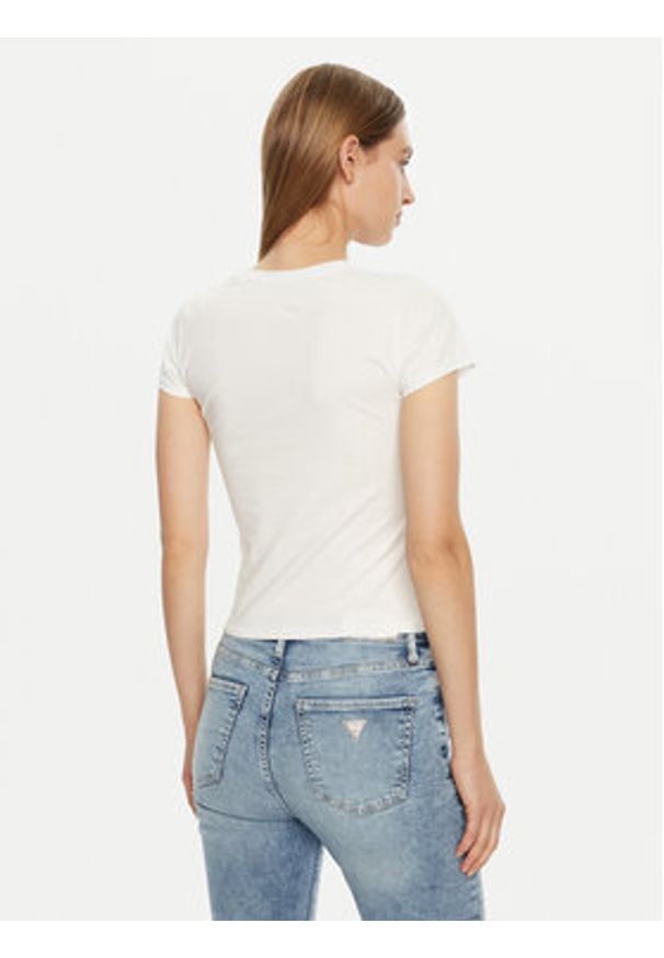 Guess T-Shirt W5RI29 KA0Q1 Biały Regular Fit. Kolor: biały. Materiał: bawełna