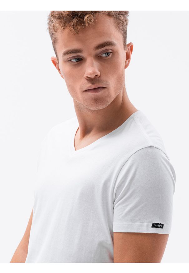 Biały t-shirt Ombre Clothing