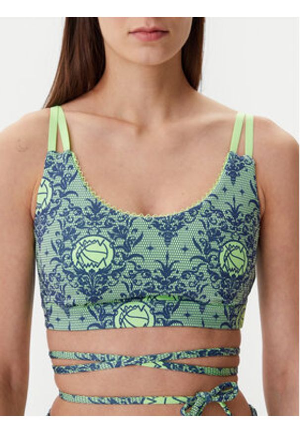 Puma Biustonosz sportowy Lace Em Up 630289 Zielony. Kolor: zielony. Materiał: syntetyk