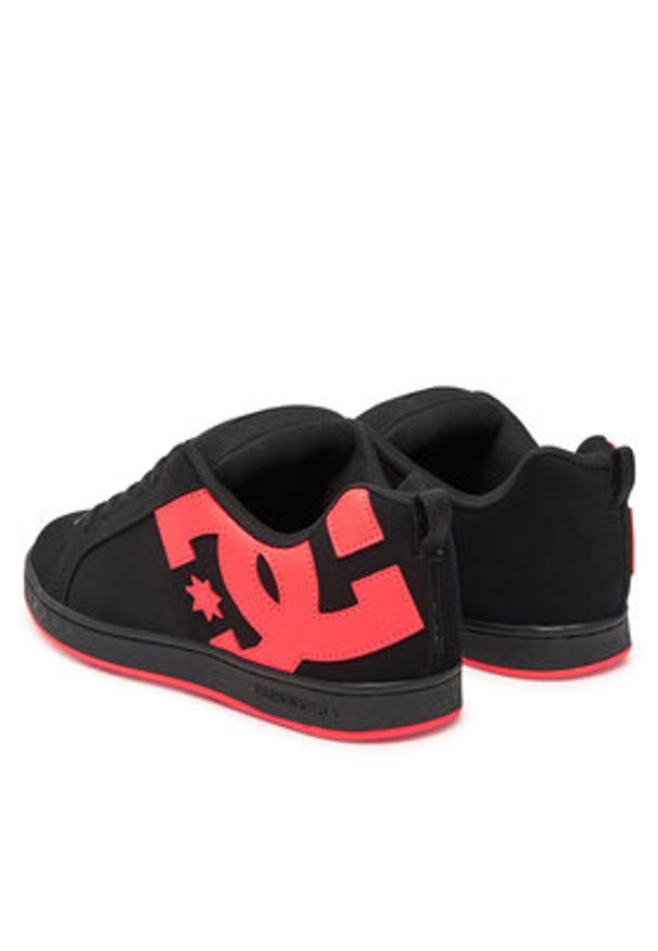 DC Sneakersy COURT GRAFFIK 300678-BHP Czarny. Kolor: czarny. Materiał: skóra, zamsz