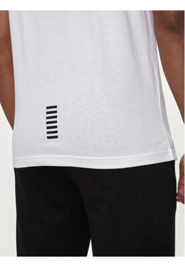EA7 Emporio Armani T-Shirt 8NPT25 PJVPZ 1100 Biały Regular Fit. Kolor: biały. Materiał: bawełna