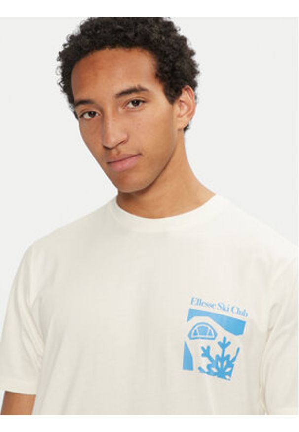 Ellesse T-Shirt Skisetta Tee SHX20961 Écru Regular Fit. Materiał: bawełna