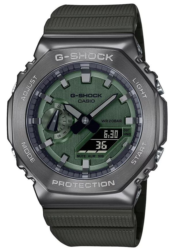 G-Shock - Zegarek Męski G-SHOCK METAL COVERED GM-2100B-3AER. Rodzaj zegarka: analogowe