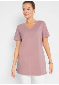 bonprix - Długa bluzka z dekoltem w serek (2 szt.). Typ kołnierza: dekolt w serek. Kolor: czarny. Długość: długie #1