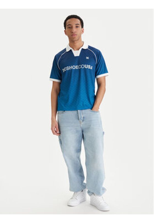 DC Shoes T-Shirt Soccer EDYKT03546 Niebieski Boxy Fit. Kolor: niebieski. Materiał: syntetyk