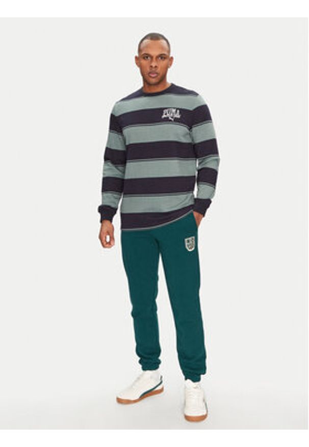 Puma Bluza Class Striped 684647 Zielony Regular Fit. Kolor: zielony. Materiał: syntetyk