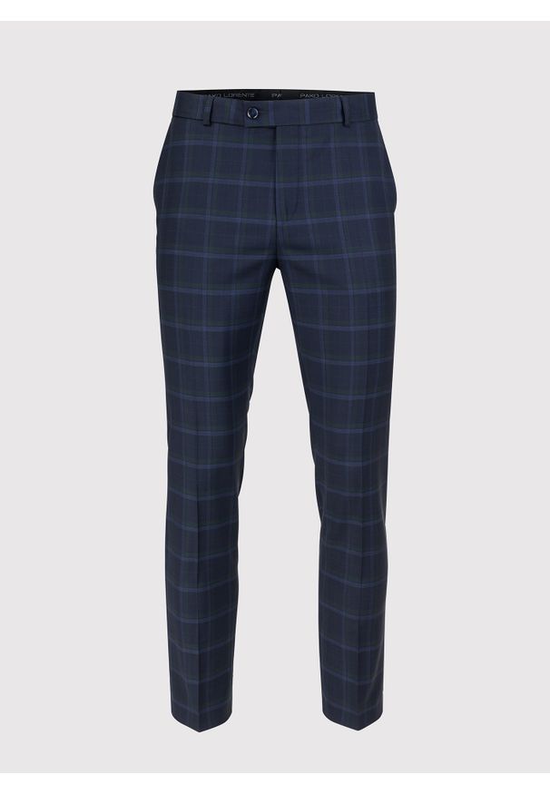 Pako Lorente - PAKO LORENTE – Granatowe spodnie garniturowe. Kolor: niebieski. Materiał: wełna